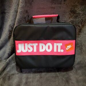 Nike "Just Do It" Fuel Pack Lunch Box Insulated Snack Bag Black/Red/Pink